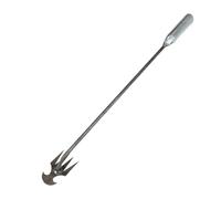 Arrache Mauvaise Herbe, Désherbeur Manuel Acier Inoxydable, Scarificateur Manuel Arrache Pissenlit Couteau Désherbeur Outil de Râteau de Désherbage Tire Racine Outils Jardinage Grattoir (Long argent)