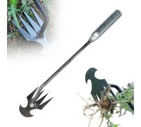Arrache Pissenlit Mauvaise Herbe，Désherbeur Manuel Acier Inoxydable, Arrache Pissenlit Couteau Désherbeur Outil de Râteau de Désherbage Désherbeurs Manuels Tire Racine Outils Jardinage (Blanc court)