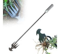 Arrache Pissenlit Mauvaise Herbe，Désherbeur Manuel Acier Inoxydable, Arrache Pissenlit Couteau Désherbeur Outil de Râteau de Désherbage Désherbeurs Manuels Tire Racine Outils Jardinage (Blanc long)
