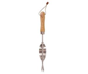 Arrache-racines inoxydable - L 37,3 cm - Acier inoxydable, bois de frêne, cuir