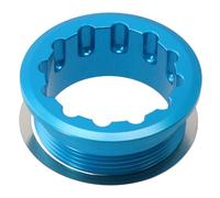Arrache Volant Bague de blocage de roue libre Grip Bike, couvercle en aluminium usiné CNC, compatible avec les cassettes 12 vitesses Shimano M6100, M7100 et M8100 Extracteur de Vilebrequin avec(Blue)