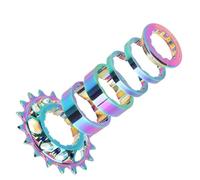 Arrache Volant Convient pour TANKE - Kit de conversion roue libre monovitesse, 18 dents, pignon à cassette, VTT route pour chaîne, alliage d'aluminium 7075 CNC Bloque Volant Moteur(18T colour)