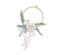 Arrangement De Fausses Roses sans Frais d'entretien sur des Cercles Métalliques Solides Plate-Forme Murale Idéale pour Les Territoires Vivants À L'intérieur d'une Couronne Décorative