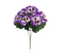 Arrangement de fausses violettes à cinq branches - Texture réaliste - Décoration d'intérieur - Convient pour les années - Utilisation facile - Décoration de pensées en soie