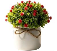 Arrangement de fleurs artificielles d'haleine de bébé dans un pot rustique en corde de chanvre pour accessoires de photographie de mariage, décoration de maison, bureau, plante en plastique, 12 cm