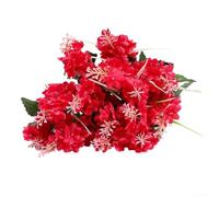 Arrangement de fleurs artificielles d'intérieur avec fleurs de jacinthe pour une ambiance améliorée dans les espaces de vie (rose rouge)