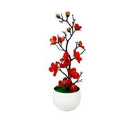 Arrangement de fleurs artificielles en soie avec vase pour décoration de table, idéal comme plante en pot élégante pour mariage, bureau, projets de bricolage, salon, fête ou décoration de jardin