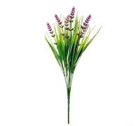 Arrangement de fleurs de lavande artificielles en plastique dans un vase de style pastoral pour décoration de maison, cour, fête de mariage, décoration d'intérieur sans entretien, pour une beauté