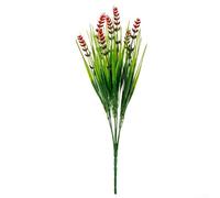 Arrangement de fleurs de lavande artificielles en plastique dans un vase de style pastoral pour la maison, la cour, la fête de mariage, décoration d'intérieur sans entretien, pour une beauté durable