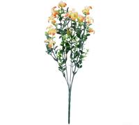 Arrangement d'haleine de bébé en plastique soie réaliste 35 cm (orange) | Dégradés de simulation élevés, aspect naturel, mélange de soie et de plastique, 35 cm de hauteur, parfait pour les étagères