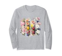 Arrangement Floral Aquarelle Fleurs botaniques Manche Longue