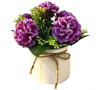 Arrangement floral chrysanthème en plastique pour galerie murale, bibliothèque, plateau à étages et étagère (violet)