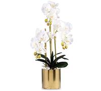 Arrangement floral d'orchidée phalaenopsis élégant chinois en vase, de fausses orchidées fleurs artificielles pour le mariage en plein air en plein air décoration festive table maître de table