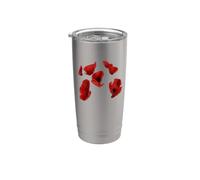 Arrangement floral flottant Red Poppies Arty Gobelet isotherme en acier inoxydable double paroi