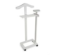 ARRDEDAMENTI ITALIA Valet de Nuit Hêtre Massif Couleur Blanc 130 x 37 x 32 cm, Bois, Blanc