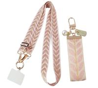 Arrderly Lot de 2 cordons réglables pour téléphone portable Rose