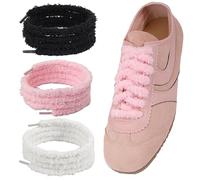 arrderly Lot de 3 Paires de Lacets en Peluche, Lacets Universels de Rechange Résistants à La Déchirure, pour baskets, chaussures athlétiques, patins à roulettes