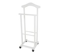Arredamenti Italia - 102 ATRI - Valet de Nuit Hetre Bois, Blanc, 37 x 46 x 105 cm