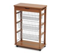 Arredamenti Italia 530 RAIKON Desserte Cuisine Hêtre Massif Cerise 84 x 59 x 30 cm