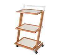 Arredamenti Italia 576 ZORDAN Chariot de Service Bois Merisier/Blanc 49 x 41 x 88 cm
