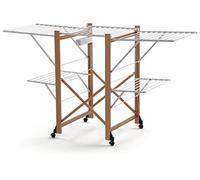 Arredamenti Italia - 600 GABBIANO - Étendoir à Linge, Bois, Marron, 175 x 67 x 105 cm, avec Surface de séchage de 30 mètres