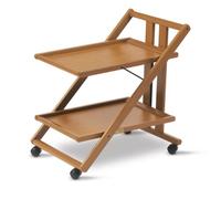 Arredamenti Italia AR_IT- 570 GIMMY V.S. Chariot de Service/Desserte Pliable Hêtre Massif Couleur Cerise 75 x 78 x 51 cm