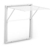 Arredamenti Italia AR_IT- 604 KLEDY Etendoir à Linge Mural Hêtre Massif Couleur Blanc Laqué 69 x 80 x 63 cm