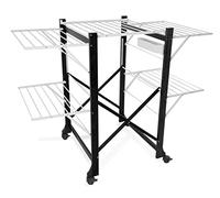 Arredamenti Italia AR_IT 606 ALIANTE Noir Etendoir Extensible Pliable, Bois