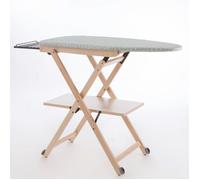 Arredamenti Italia AR_IT - 621 STIROCOMODO Planche à Repasser Réglable/Pliable Hêtre Massif couleur Naturelle 135 x 88 x 45 cm