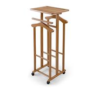 Arredamenti Italia Porteur SMART, composé de 2 cintres, 1 porte-pantalon et étagère de rangement - Couleur cerise