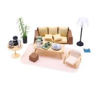 Arredamento Casa Delle Bambole Legno - Mobili in Miniatura - Set 11 pour la caméra de Soggiorno - Pour bambou - Oggetti Decorativi Bamboline Piccole