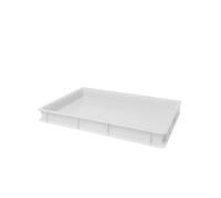 Arredo Chef Bac à pâtons pour pizza, Bac à pâtons pour pain, Caisse de transport empilable, Boite alimentaire (Lot bac + couvercle 40 x 60 x h7 cm)