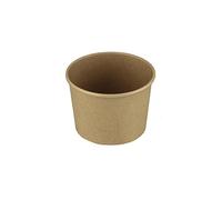 Arredo Chef Bol à Soupe en Carton kraft, Pot en papier, Gobelet pour Crème Glacée, Bol jetable Étanche et Résistant à la Chaleur lot de 50 pièces (380 ML, Sans couvercle)