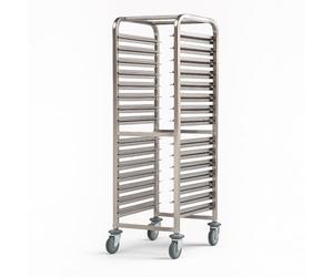 Arredo Chef Échelle Porte-Plateaux GN 1/1 - Chariot Gastro INOX 16 Niveaux pour Cuisine Professionnelle, Restaurant, hôtel, collectivité