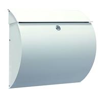 ARREGUI Aura E5401 Boîte aux Lettres en Acier, Taille L (Magazine, enveloppe C4), Boîte aux Lettres Murale, Anti-Pluie, Facile à Installer, Blanc, Taille L (revistas y sobres C4) - 33x37,5x10,5 cm