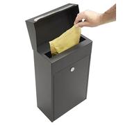 ARREGUI Bigen EP1004 Boîte aux Lettres Individuelle en Acier pour Le Courrier et des Petits Colis | Multiples Livraisons | 46 x 28,5 x 16 cm | Noir