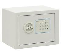 ARREGUI Blue 650100B Coffre-fort en acier avec serrure électronique à code | 17x23x17 cm | 5 L | Coffre fort de sécurité pour la maison | Clavier à code programmable | Clé d'ouverture d'urgence |blanc