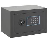ARREGUI Blue 650110 Coffre-fort en acier avec serrure électronique à code | 20x31x20 cm | 10 L | Coffre fort de sécurité pour la maison | Clavier à code programmable | Clé d'ouverture d'urgence | gris