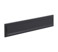 ARREGUI C614 Entrée de boîte aux lettres en acier pour porte, mur et portail, Bouche d'entrée de boite aux lettres extérieure de 33,5 x 3 cm, Résistant, Installation facile, 34,6 x 7,5 cm, Noir