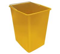 ARREGUI CBZ00409-2 Seau en plastique pour Poubelle de Recyclage 17 L | Compatible avec Poubelle de Cuisine Basic, Top, Round, Ecoclas, Ecoclas Plus | Avec poignée en métal | jaune
