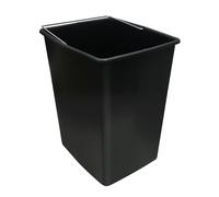 ARREGUI CBZ00422 Seau en plastique pour Poubelle de Recyclage 17 L | Compatible avec Poubelle de Cuisine Basic, Top, Round, Ecoclas, Ecoclas Plus | Avec poignée en métal | noir