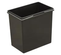 ARREGUI CBZ00684 Seau en plastique pour Poubelle de Recyclage | 23 L | Compatible avec Poubelle de Cuisine ARREGUI Basic, Top, Round, Ecoclas, Ecoclas Plus | Avec poignée en métal | noir
