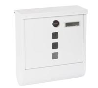 ARREGUI Chance E7001 Boîte aux Lettres Individuelle en Acier avec Porte-journaux, avec Serrure Couverte, Porte-Carte et Porte-journaux, Blanc Taille M (Format A4 et Magazines) -33 x 31,2 x 10 cm