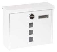 ARREGUI Chance E7101 Boîte aux Lettres Individuelle en Acier, Taille M (Format A4), Boîte aux Lettres avec Serrure Couverte et Porte-carte, Facile à Installer, Blanc