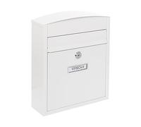ARREGUI Compact E5731 Boîte aux Lettres en Acier, Taille S (Courrier format A5), Extérieure Individuelle, Murale, Anti-pluie, Facile à Installer, Blanc Taille S (DIN A5) - 28,5 x 24 x 9,5 cm