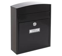 Arregui Boîte aux lettres Compact E5734 – Acier, Murale, Extérieure, Anti-pluie, A5 (Taille S) Noir