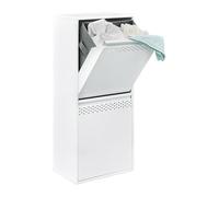 ARREGUI CR401-RP Panier à linge double en acier avec 2 compartiments et paniers en tissu pour trier le linge sale Blanc 90,2 x 40,2 x 24,4 cm