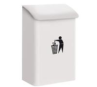 ARREGUI E6101 Poubelle Murale de recyclage en acier pour garage et espaces communs intérieurs, 18L, Blanc