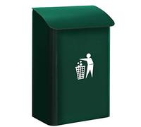 ARREGUI E6103 Poubelle Murale de recyclage en acier pour garage et espaces communs intérieurs, 18L, Vert