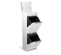 ARREGUI Ecoclas Plus CR221-E Poubelle de Recyclage Cuisine 2 Bacs | 2 x 17 L (34 L) | Poubelle de Tri Sélectif 2 Rangements et Plateau multifonction | Meuble Poubelle 2 Seaux | Sac Poubelle | blanc